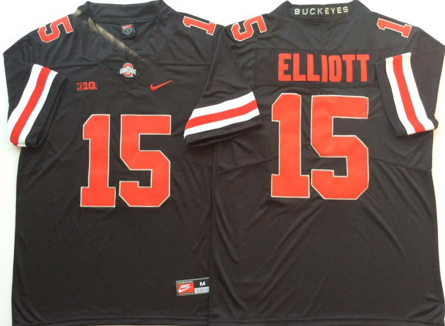 NCAA Men Ohio State Buckeyes Black 15 ELLIOTT